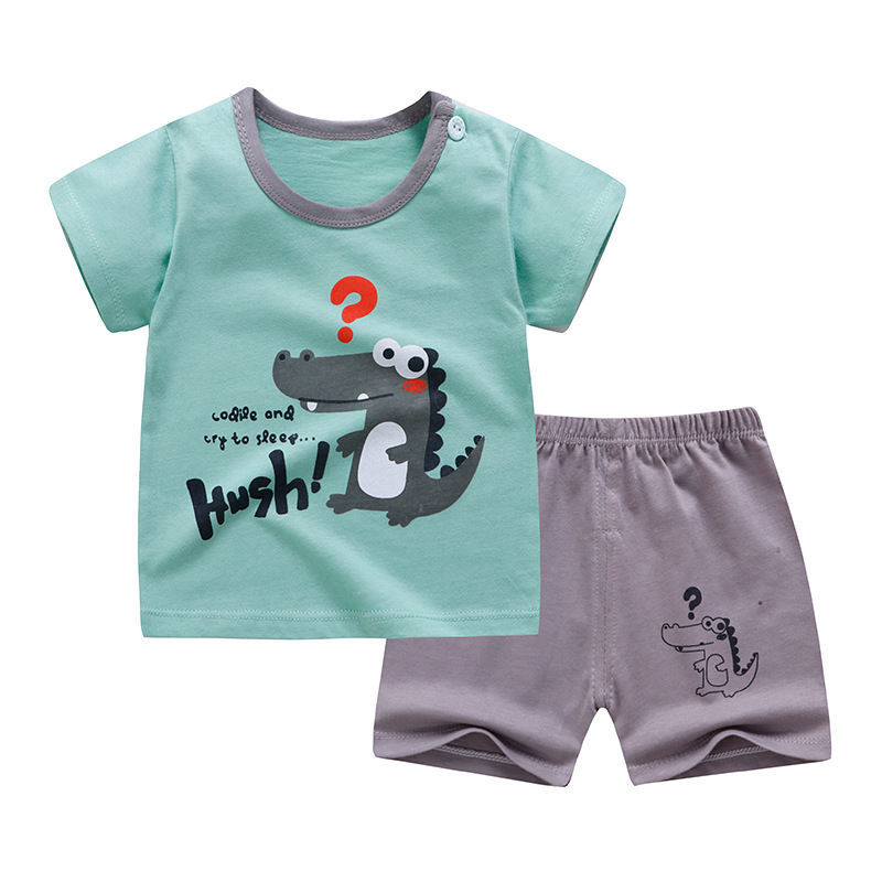 D-baby New 2Pcs Fashion Baby Boys Girls Top+Pants Clothes Set Cotton Material Infant Clothing Set