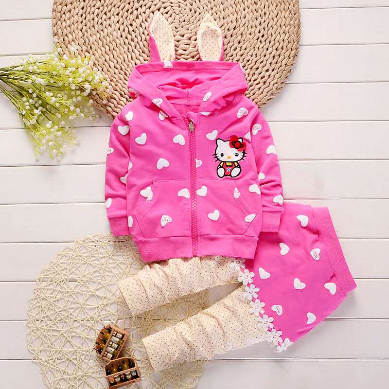 D-Baby Autumn girls clothes sets Top+ Pants 2pcs/set full sleeve clothing active suits
