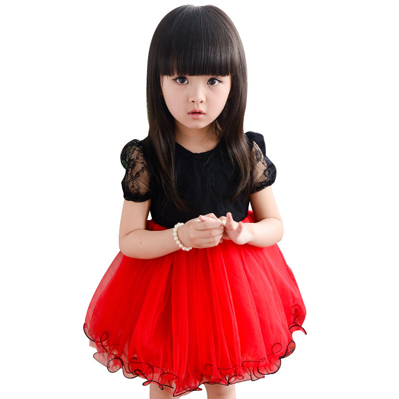 D-Baby 0-5.5Y Flower Girls Dresses  Princess Dress For Birthday Party Girl Summer Dress