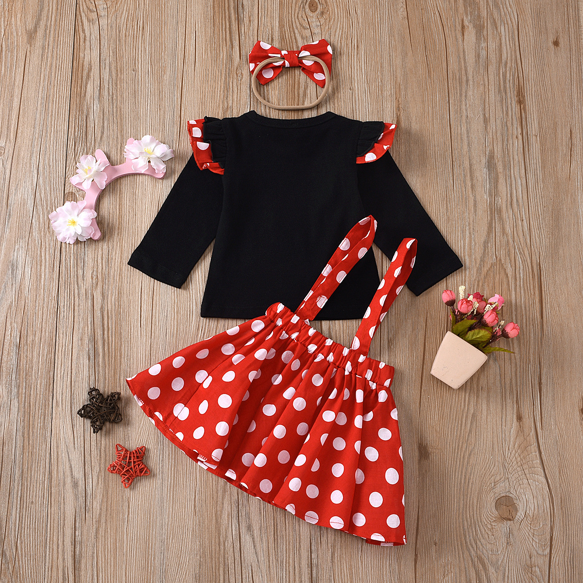 D-baby kids Girls Suit, Top + Skirt Flower Printing Suit, Fashion Hot Suit