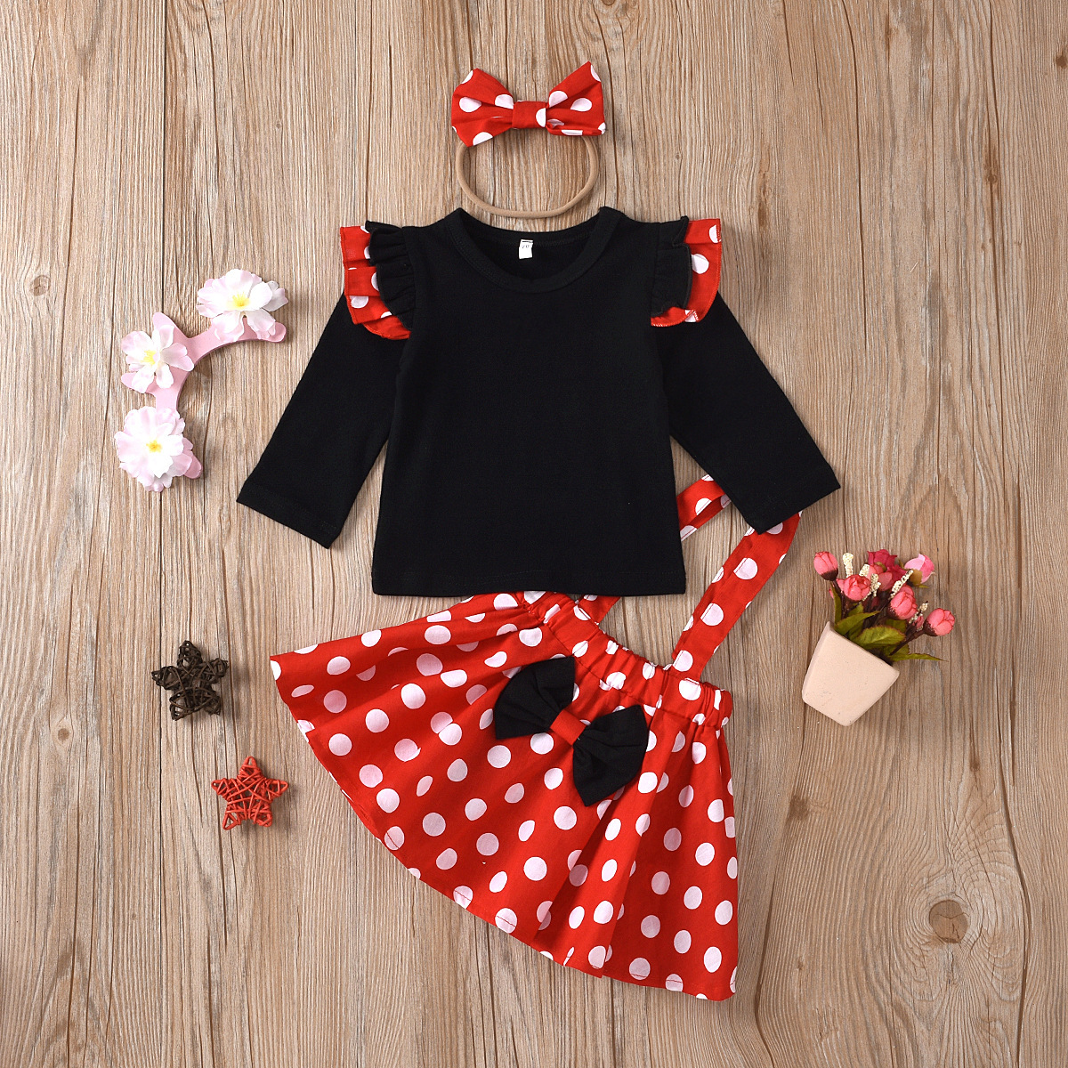 D-baby kids Girls Suit, Top + Skirt Flower Printing Suit, Fashion Hot Suit