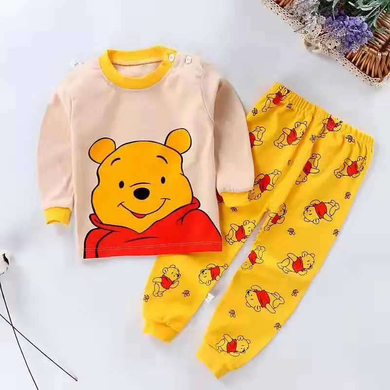 D-baby Autumn Boys Girls Clothing Pure Cotton Set Baby Outfit Top+Pants Sport Toddler Tracksuit