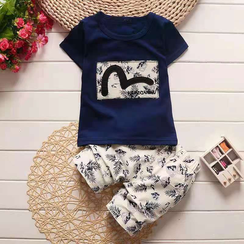 D-baby Summer Kids Clothes for Boys Fashion t-shirt pants 2 pcs Baby Boys Toddler Suit