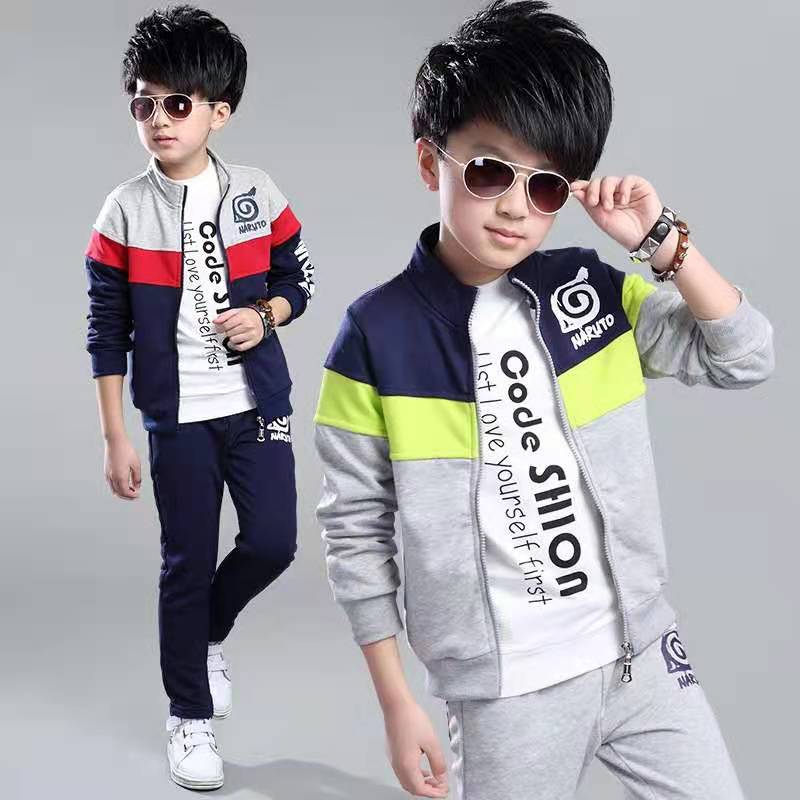 D-baby Autumn 2.5-11Y Gentlemen Boys Leisure Sports Warm Suit, Collar Top + Trousers Fashion Suit