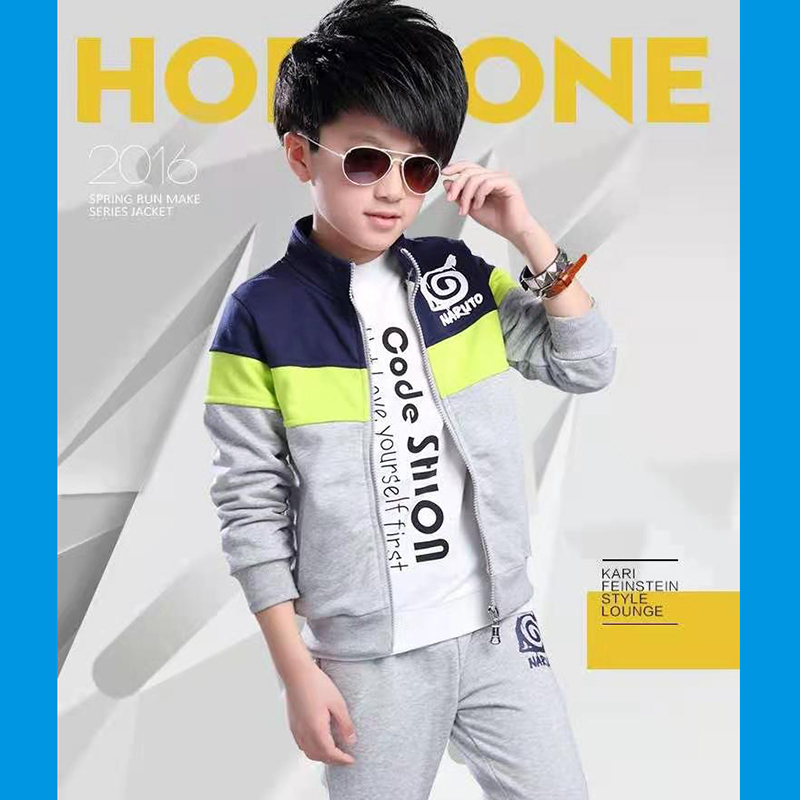 D-baby Autumn 2.5-11Y Gentlemen Boys Leisure Sports Warm Suit, Collar Top + Trousers Fashion Suit