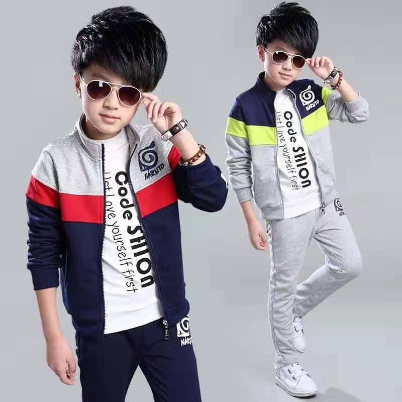 D-baby Autumn 2.5-11Y Gentlemen Boys Leisure Sports Warm Suit, Collar Top + Trousers Fashion Suit