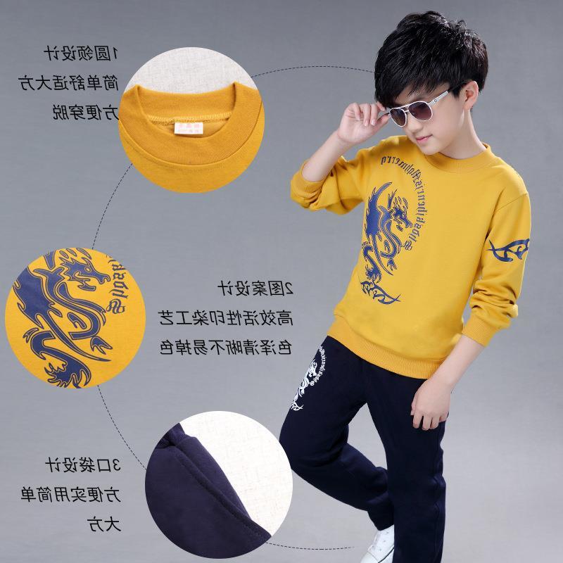 D-baby Cool Kids Big Boy Autumn Boys Sport Suit Children Boys Clothing Set Casual Kids Clothes