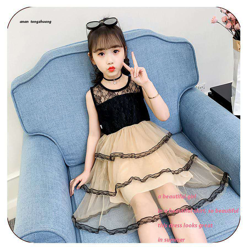 D-baby 1-8y Children&apos;s clothing Baby Girls Princess Dress Party Costume Dot Flower With a belt