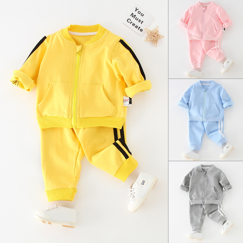 D-baby 1-6 y New Fashion Kids Jacket+Pants 2 Pcs Children Sport Suits Boys Clothes Set