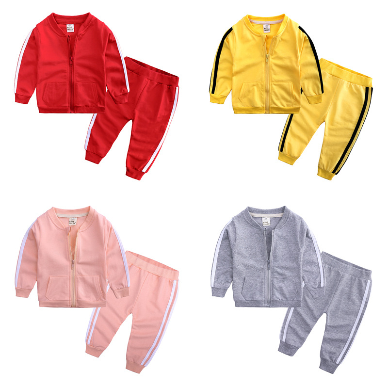 D-baby 1-6 y New Fashion Kids Jacket+Pants 2 Pcs Children Sport Suits Boys Clothes Set