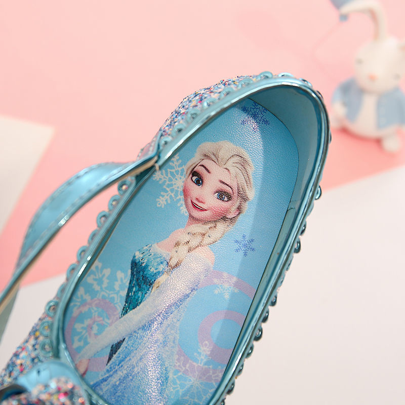 D-baby Elsa Fashion Children glittering kids girls shoes Princess dancing Shoes dress shoes