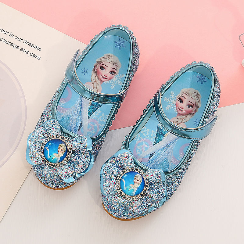 D-baby Elsa Fashion Children glittering kids girls shoes Princess dancing Shoes dress shoes