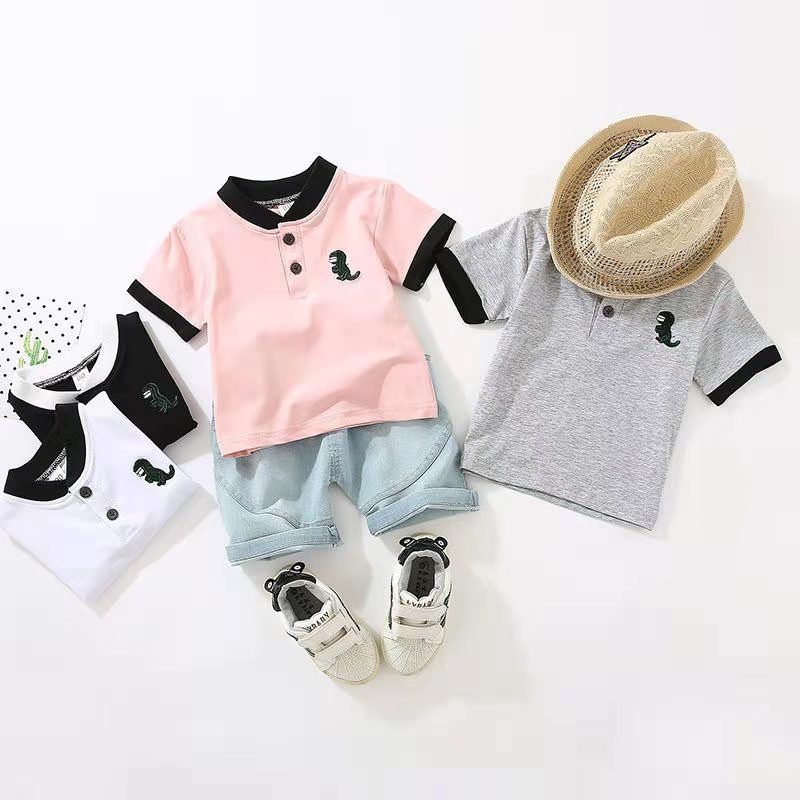 D-baby Hot New 2Pcs Fashion Baby Boys Top+Pants Clothes Set Cotton Material Infant Clothing Set
