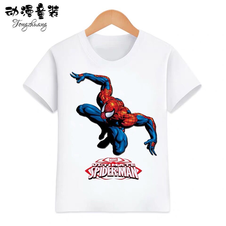 D-baby 2-12y Casual Kids Boys Girls Cotton Printing Basic Style Daily Short Sleeve T-shirt Tops
