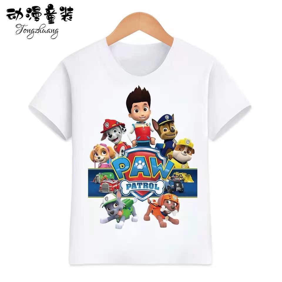 D-baby 2-12y Casual Kids Boys Girls Cotton Printing Basic Style Daily Short Sleeve T-shirt Tops