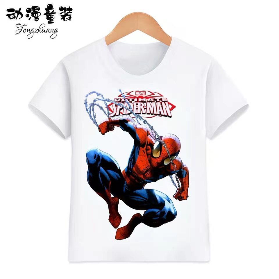 D-baby 2-12y Casual Kids Boys Girls Cotton Printing Basic Style Daily Short Sleeve T-shirt Tops