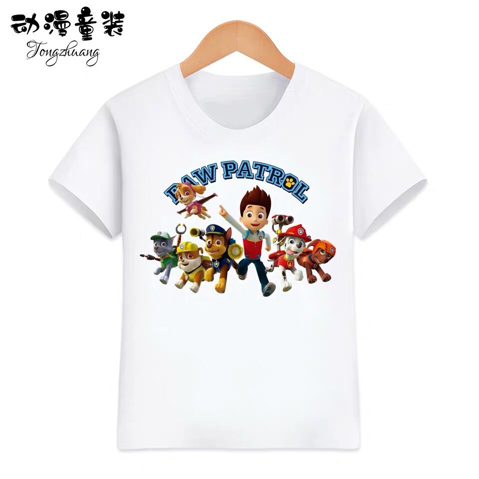 D-baby 2-12y Casual Kids Boys Girls Cotton Printing Basic Style Daily Short Sleeve T-shirt Tops