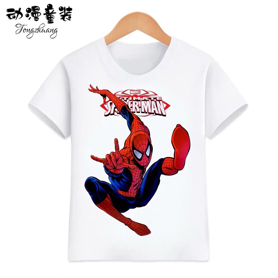 D-baby 2-12y Casual Kids Boys Girls Cotton Printing Basic Style Daily Short Sleeve T-shirt Tops