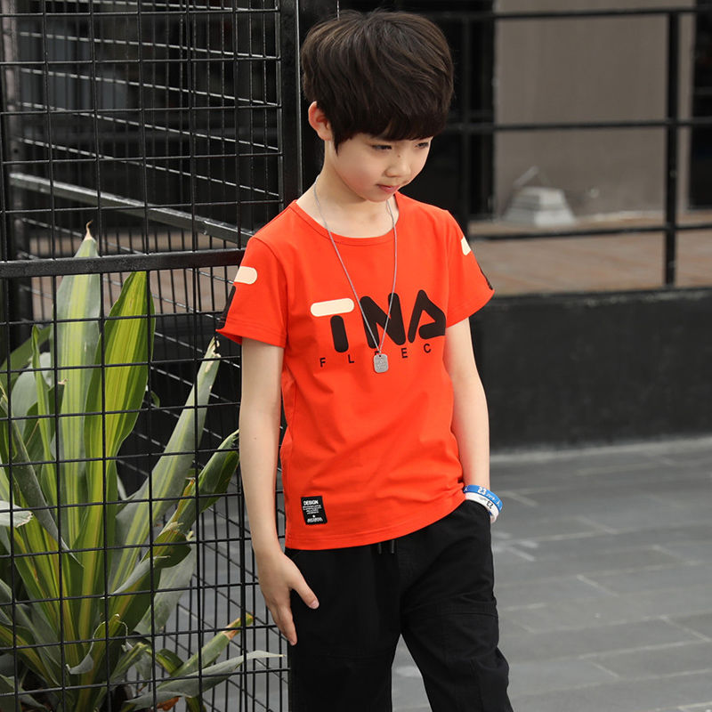 D-baby 2Pcs 10-50kg Boys Girls Cotton Clothes Printing Top And Short Kids Summer Wear Kids Suits