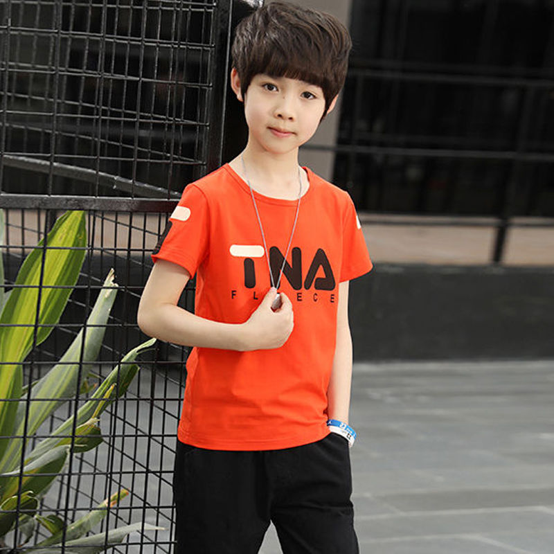 D-baby 2Pcs 10-50kg Boys Girls Cotton Clothes Printing Top And Short Kids Summer Wear Kids Suits