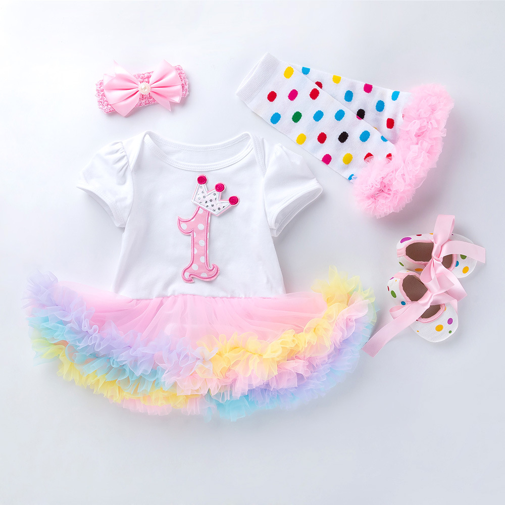 D-baby New Born Baby Girls 0-2y Dress&amp;clothes Summer Kids Party Birthday Outfits Christening