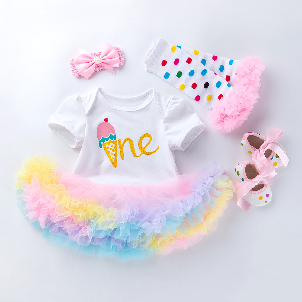 D-baby New Born Baby Girls 0-2y Dress&amp;clothes Summer Kids Party Birthday Outfits Christening