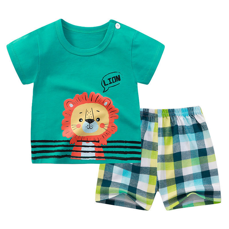 D-baby New 2Pcs Fashion Baby Boys Girls Top+Pants Clothes Set Cotton Material Infant Clothing Set