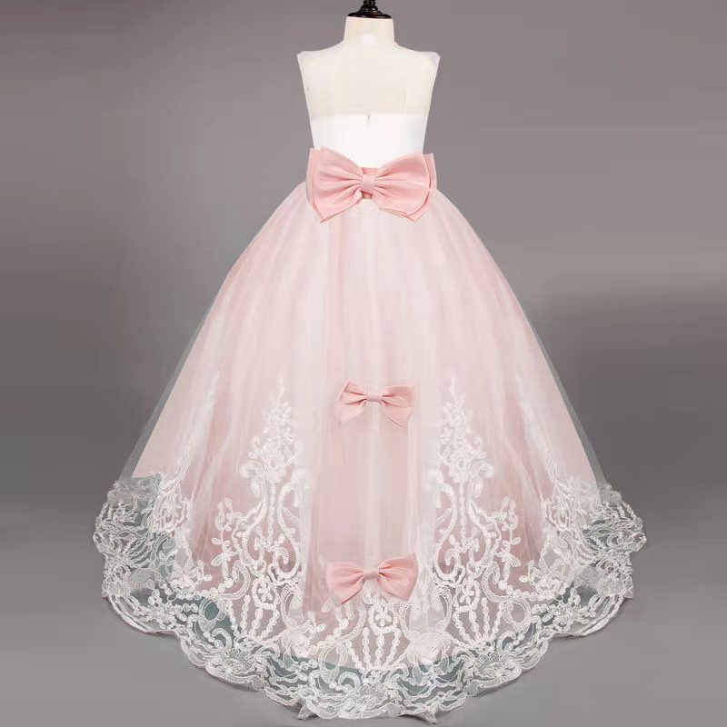 D-baby Girl Dress Bridesmaid Pageant Gown Dress Girl Kids Dresses for Girls Teenager Party Wedding Clothes