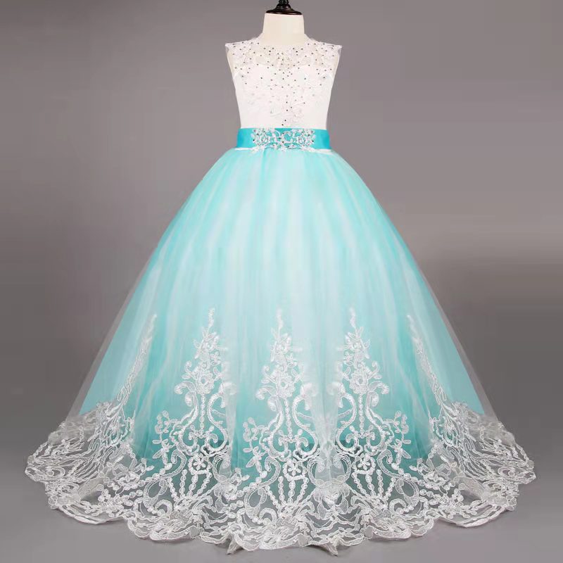 D-baby Girl Dress Bridesmaid Pageant Gown Dress Girl Kids Dresses for Girls Teenager Party Wedding Clothes