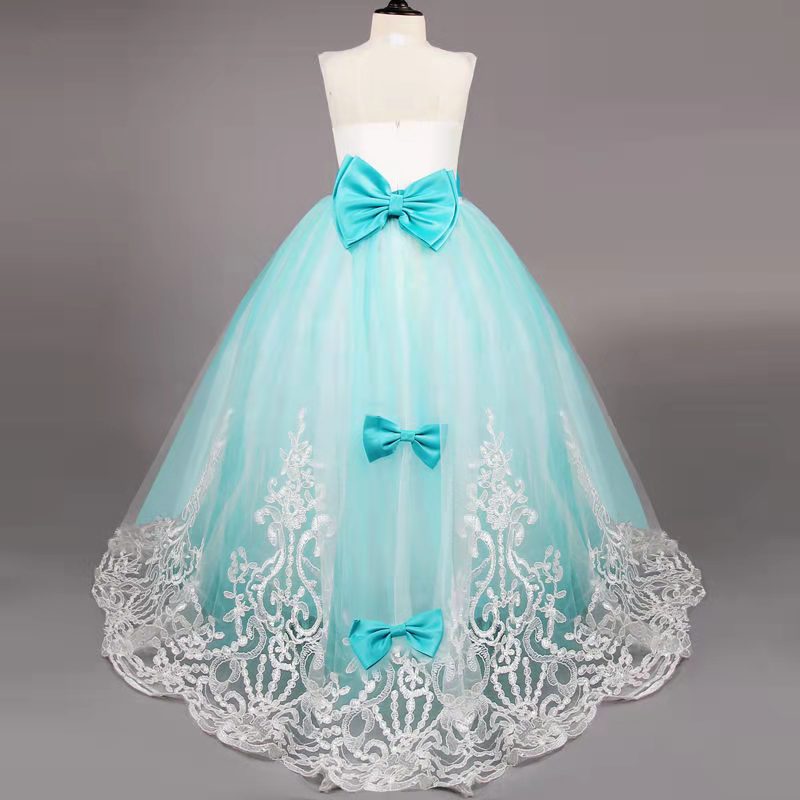 D-baby Girl Dress Bridesmaid Pageant Gown Dress Girl Kids Dresses for Girls Teenager Party Wedding Clothes