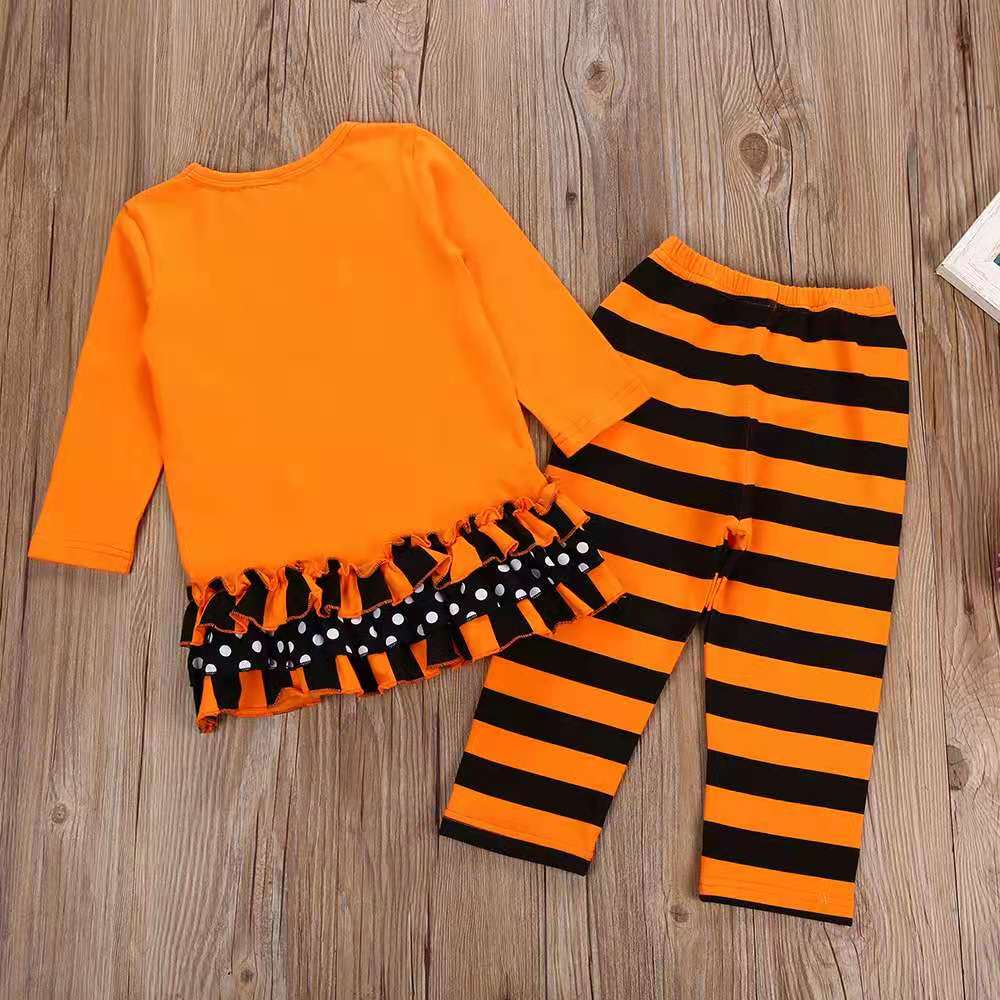 D-baby 1-6y Toddler Girls Kids Halloween girls cotton home clothes Tops+Pants Leggings Outfits Set