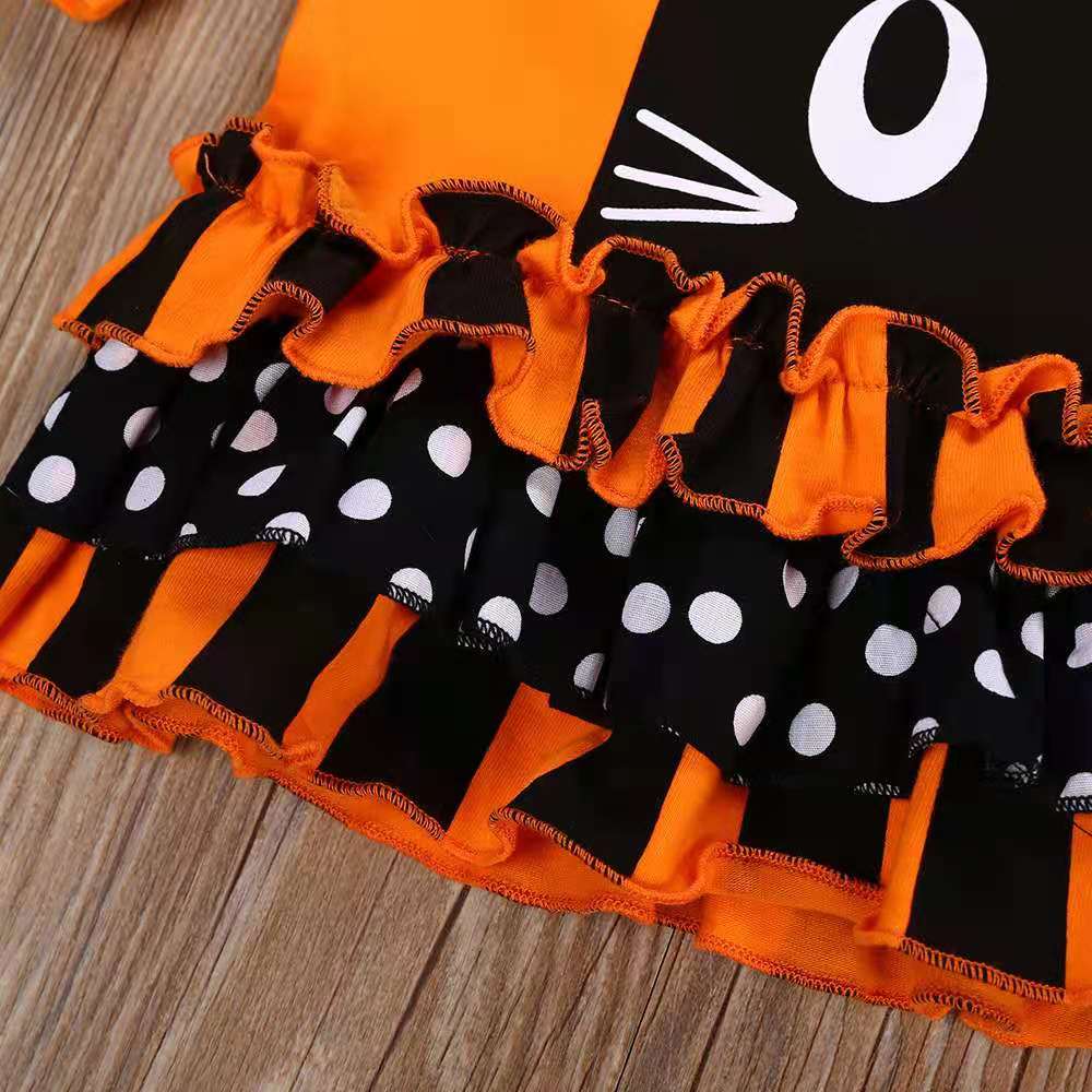 D-baby 1-6y Toddler Girls Kids Halloween girls cotton home clothes Tops+Pants Leggings Outfits Set