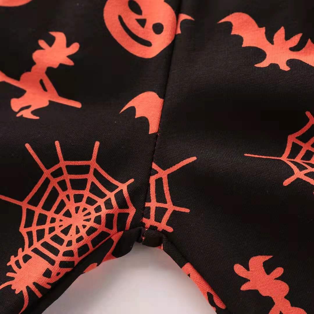 D-baby Unisex Holiday Pumpkin printing Clothing Set, Halloween boys cotton home clothes