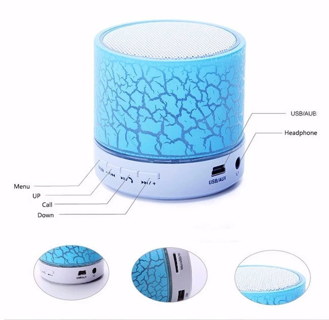 MIBO Mini Bluetooth Speaker Portable Wireless Speaker with Flash LED light MP3