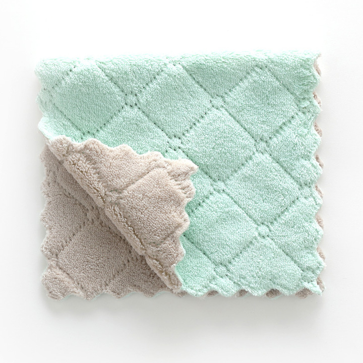 MIBO 4 Pcs Fiber Kitchen Cleaning Cloth Water Absorbing Washing Towels