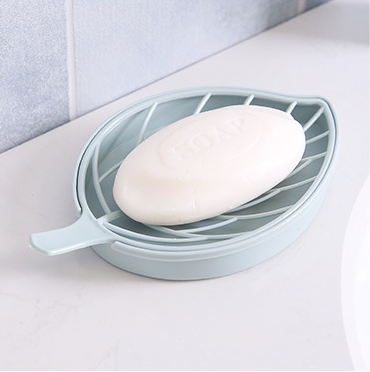 MIBO Creative Leaf Shape Soap Box Double Layer Colorful Wash Soap Box Toilet Bathroom