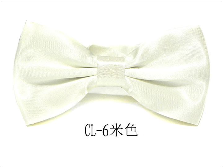 MIBO Double Cloth Bow Tie Men's Business Dress Bow Tie Pure Color Korean Style Bow