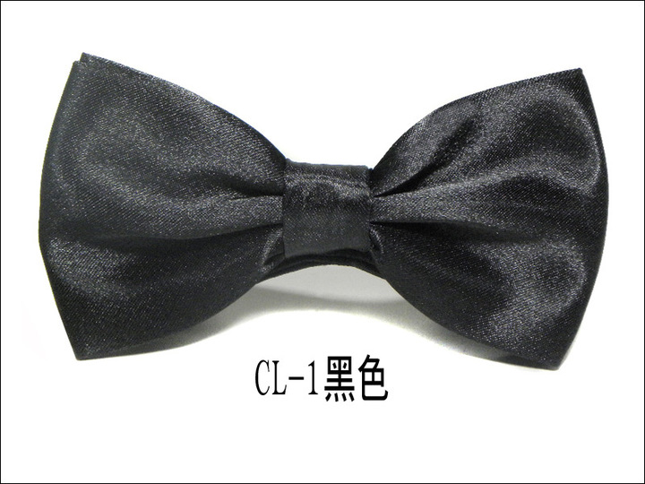 MIBO Double Cloth Bow Tie Men's Business Dress Bow Tie Pure Color Korean Style Bow