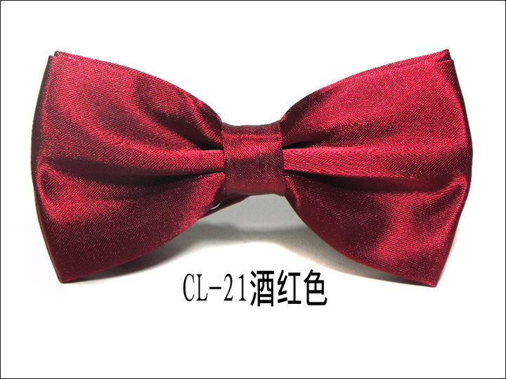 MIBO Double Cloth Bow Tie Men's Business Dress Bow Tie Pure Color Korean Style Bow