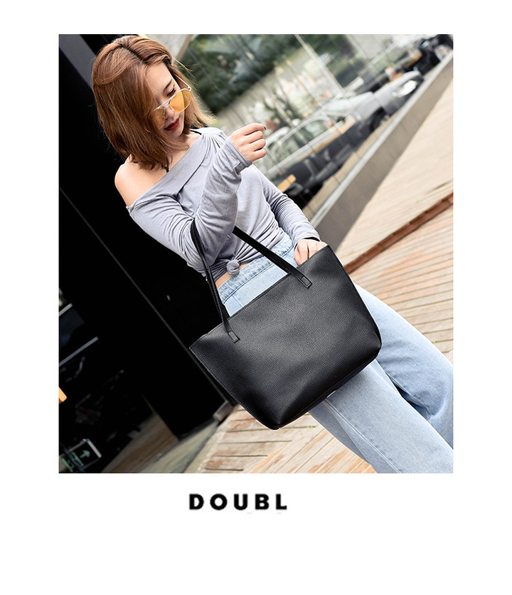 MIBO Korean Women's Four-piece Set Bag Simple Fashion Slant Bag Leisure Shoulder Bag Handbag 4 in1