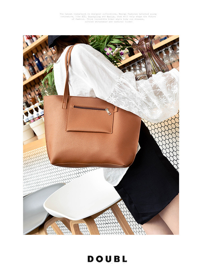 MIBO Korean Women's Four-piece Set Bag Simple Fashion Slant Bag Leisure Shoulder Bag Handbag 4 in1