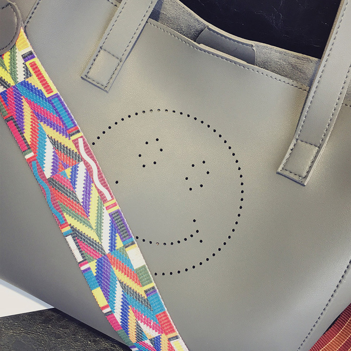 MIBO Handbags Female Bag Fashion Hollow Out Colorful Ribbon One Shoulder Bag