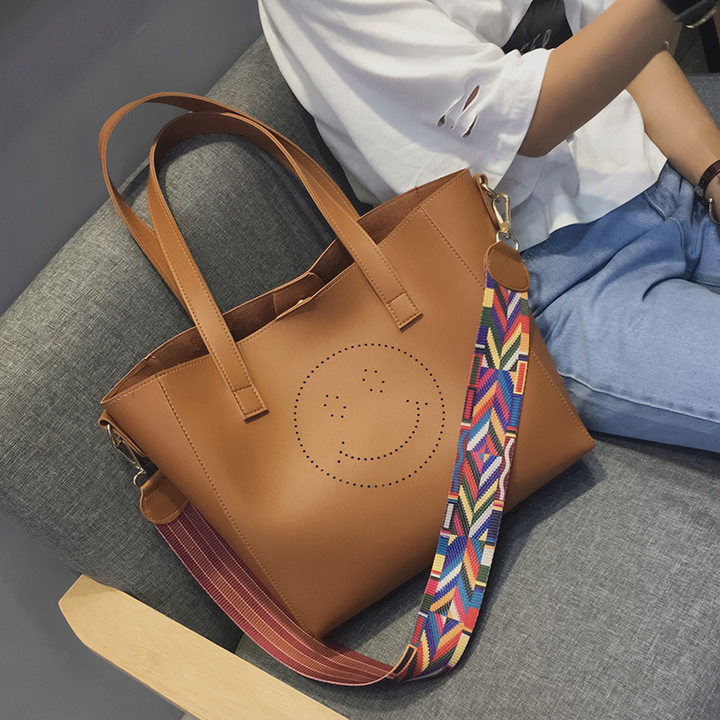 MIBO Handbags Female Bag Fashion Hollow Out Colorful Ribbon One Shoulder Bag