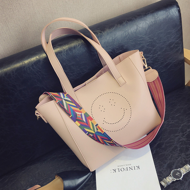 MIBO Handbags Female Bag Fashion Hollow Out Colorful Ribbon One Shoulder Bag