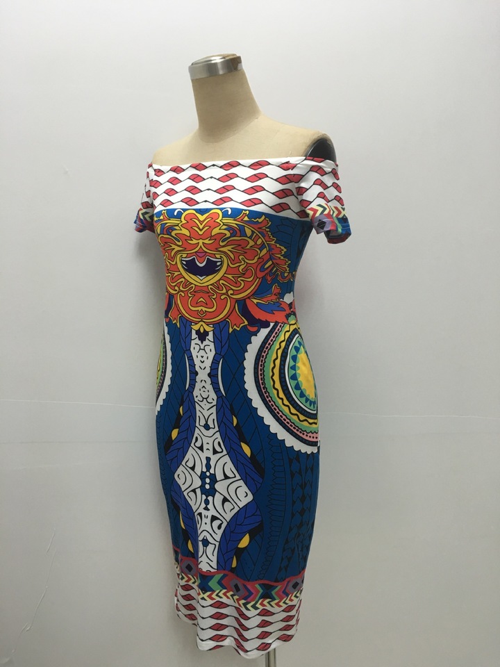 MIBO Women's Nightclubs One Shoulder Dress Slim Sexy Hip-wrapped Bandage Skirt