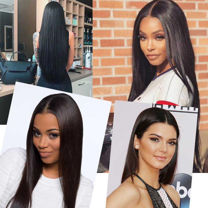 MIBO African Whole Wig Head Wig Cover Long Straight Hair Synthetic High Temperature Silk Wig