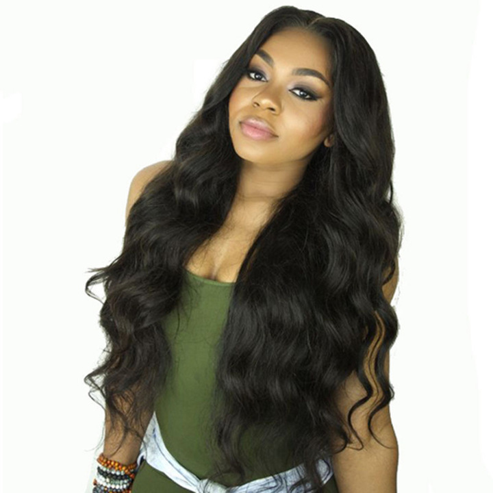 MIBO Fashion Long Curly Hair Wig Female High-temperature Silk African Black Women's Wave Wigs