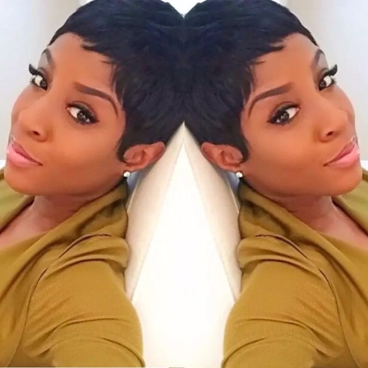 MIBO Fashion Women&apos;s Short Straight Hair Wig Cover Oblique Bangs Hair Wig