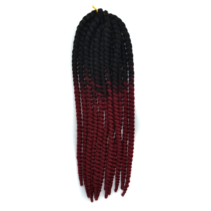 MIBO 22 Inch Twisted Braided Hair Wig Black Women Pigtail Braid Havana Mambo Twist