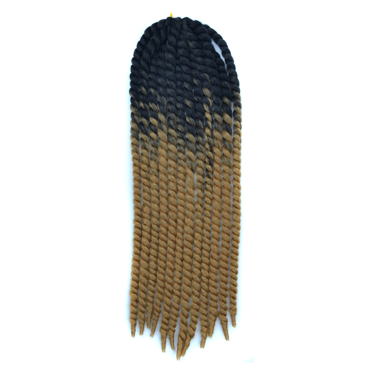 MIBO 22 Inch Twisted Braided Hair Wig Black Women Pigtail Braid Havana Mambo Twist